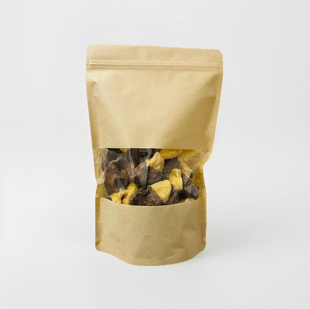 Getrocknete Ananas mit Vollmilch-Schokolade