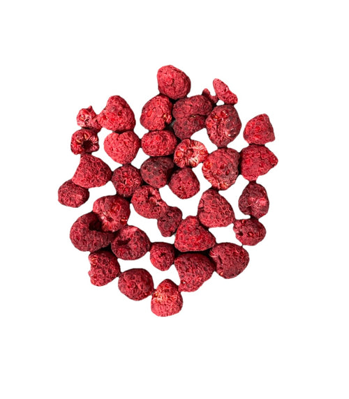 Gefriergetrocknete Himbeeren