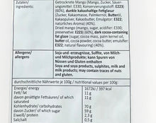 Laden Sie das Bild in den Galerie-Viewer, Getrocknete Mango Streifen in Zartbitter-Schokolade