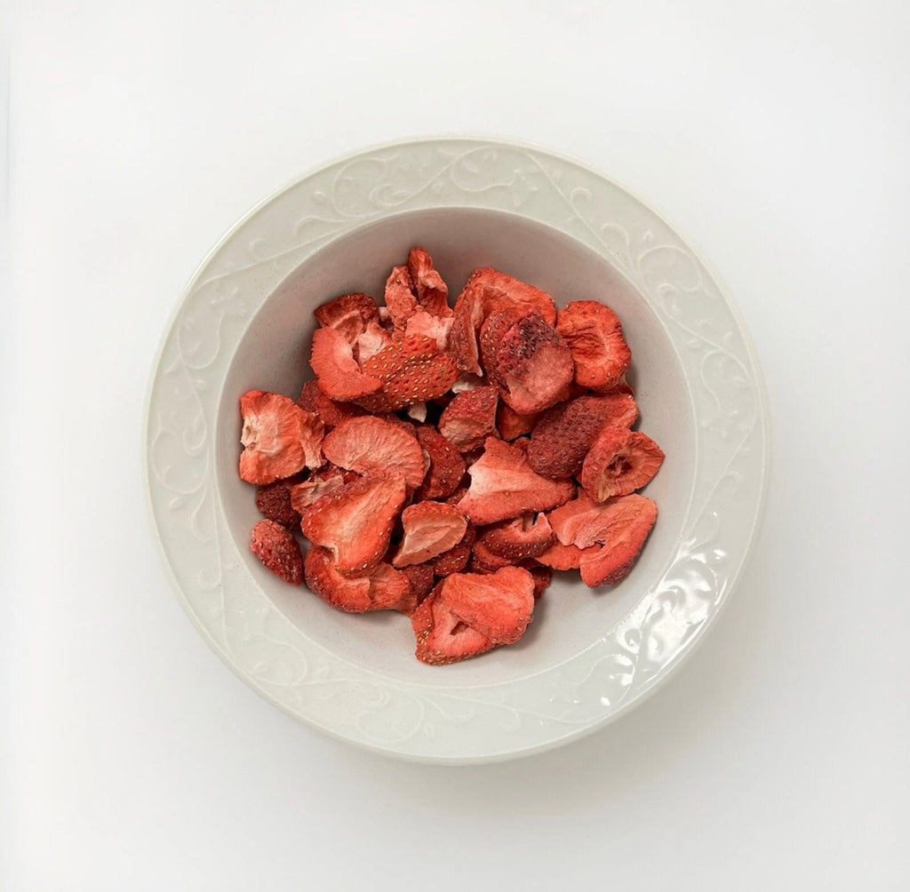 Gefriergetrocknete Erdbeerscheiben