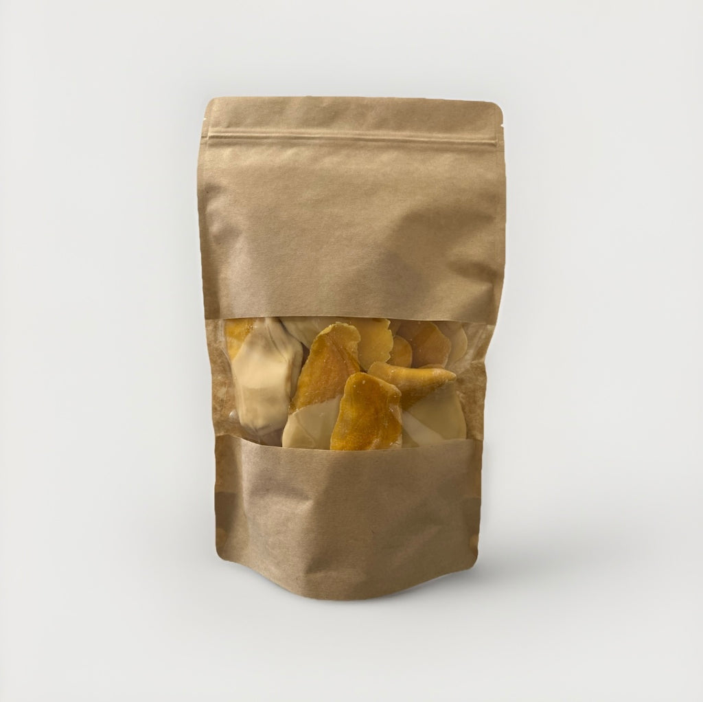 Getrocknete Mango mit Weißer-Schokolade